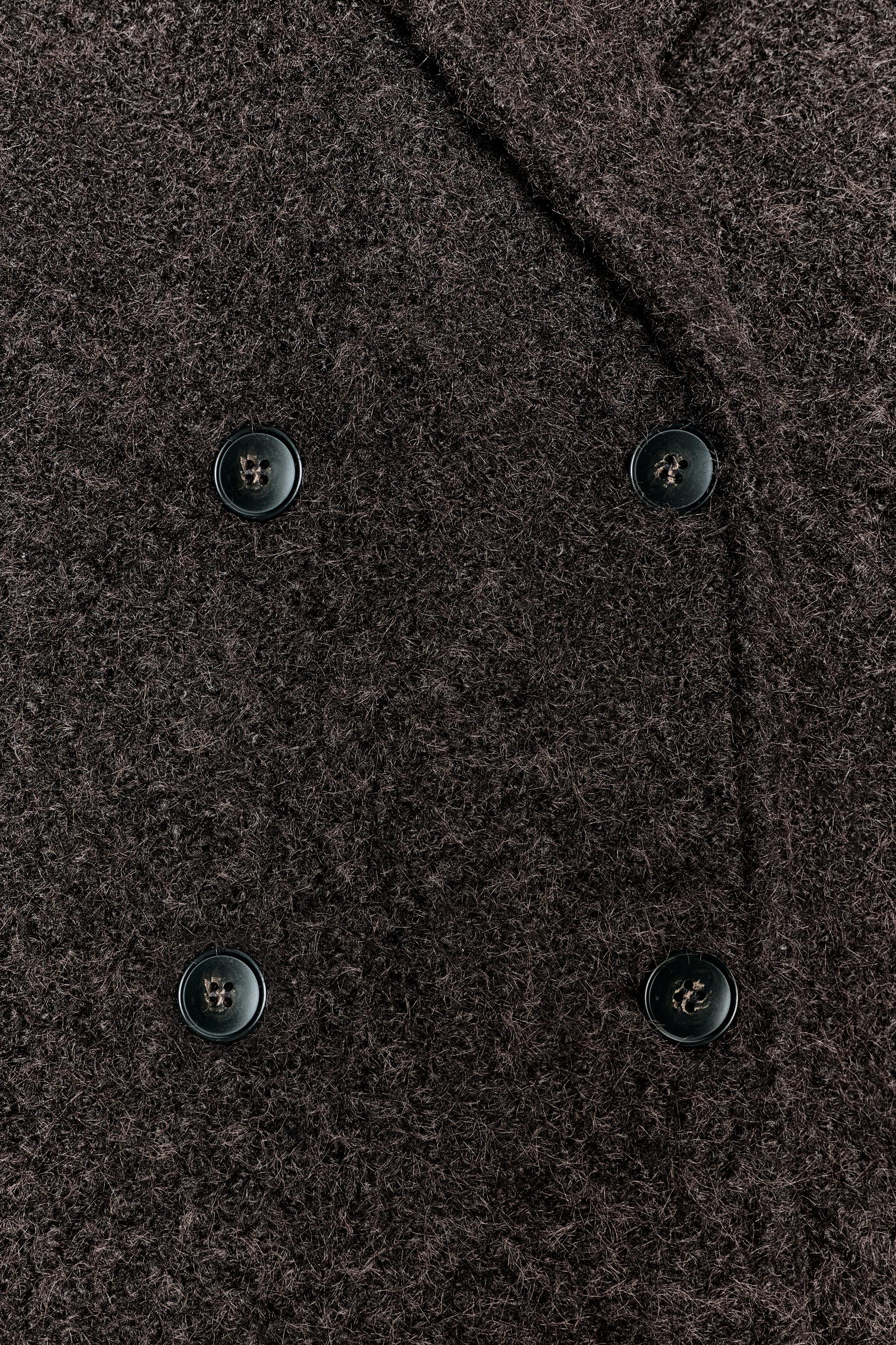 BOUCLÉ DOUBLE-BREASTED MID-LENGTH COAT